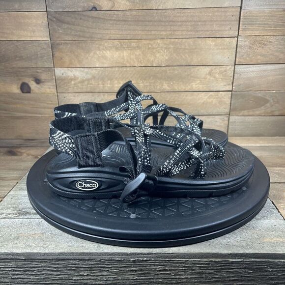 Chaco Women's Size 6 Sandals Z-Volv X2 Dappled Black Strappy Repreve Comfortable - Picture 1 of 10